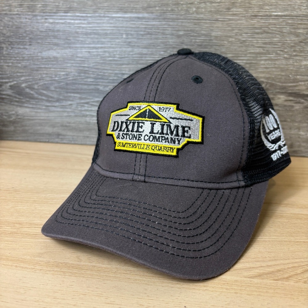 Dixie Lime‎ Stone Company  Hat Cap Snap Back Gray Adjustable